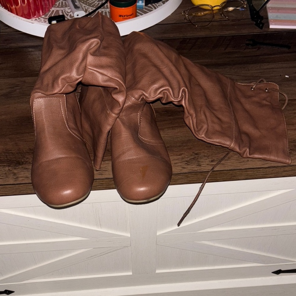 Brown Knee-High Boots